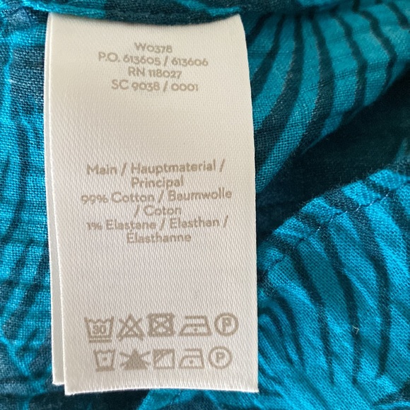 Boden Hettie Double Ruffle Pompom Top in Woodland Green Jungle Palm - 10 - Picture 13 of 15